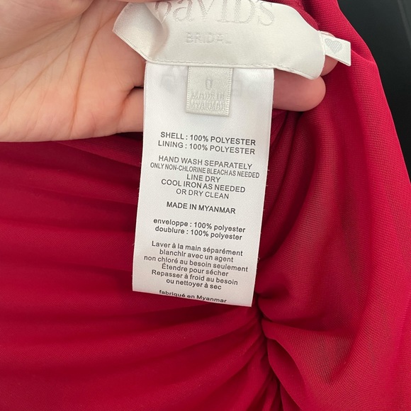 David’s Bridal One Shoulder Bridesmaid Dress - Picture 7 of 8